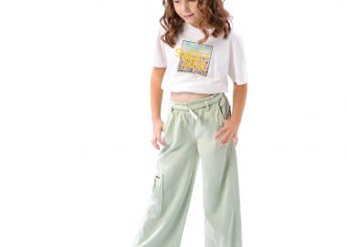 Παιδικό παντελόνι τζην φαρδιά γραμμή για κορίτσι | ΦΥΣΤΙΚΙ - Energiers - 